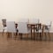 Baxton Studio Glenda Mid-Century Modern Greyish Beige Fabric and Walnut Brown Finished Wood 7-Piece Dining Set 187-7364-10520-Zoro - alternate 7